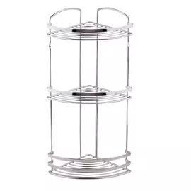 Полка в ванную Teknotel угловая серебряная 19х19х50 см