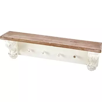 Полка-вешалка Glasar настенная 80,5х19х26