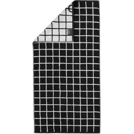 Полотенце CAWO Check белое с чёрным 50х100 см