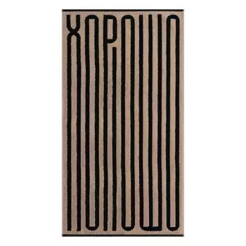 Полотенце Cleanelly Basic Bene бежево-черный 50х90 см