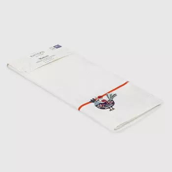 Полотенце кухонное вафельное Erteks Waffle 40x60 см титан/белое