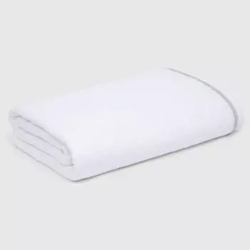 Полотенце махровое Hometex Selena белый-серый 100x150 см