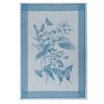 Полотенце пестротканое Лён Наш Жасмин 50х70 см синий