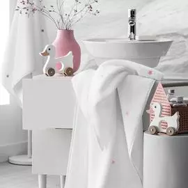 Полотенце Togas Пикси белое с розовым 70х140 см