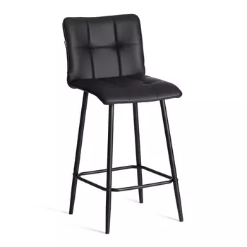 Полубарный стул TC Bari/Бари экокожа , черный, 42х55х99 см