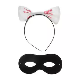 Полумаска круглая бабочка цв. Черный Carnival toys