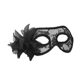 Полумаска кружевная Кубера с цветком