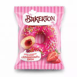 Пончик BAKERTON Клубничный джем 70 г