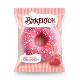 Пончик BAKERTON Клубника 58 г