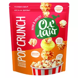 Попкорн Ол'Лайт PopCrunch с гранолой медом и бананом, 40 г
