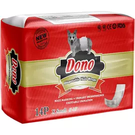 Пояса для кобелей DONO Male Pet Diaper Впитывающие Размер XS 14 шт