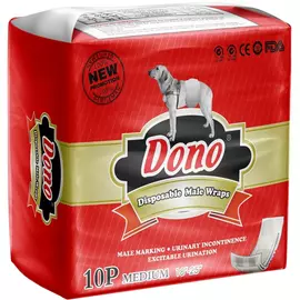 Пояса для кобелей DONO Male Pet Diaper Впитывающие Размер М 10 шт