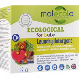Порошок Molecola для стирки белого и цветного детского белья 1.2 кг