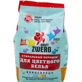 Порошок стиральный Kraft Zwerg для цветного белья 1 кг