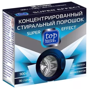 Порошок стиральный Top house Super effect концентрированный 0,9 кг