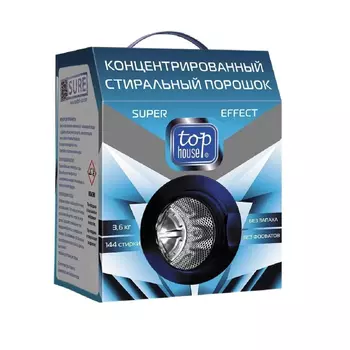 Порошок стиральный Top house Super effect концентрированный 3,6 кг