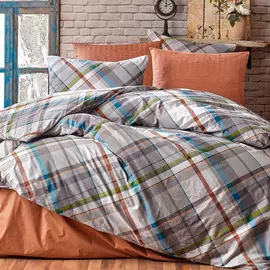 Постельный комплект Bahar ranforce 1.5 сп plaid v1