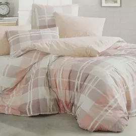 Постельный комплект Bahar ranforce 1.5 спальный mark v2 pink