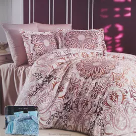 Постельный комплект Carven сатин с гипюром двуспальный евро