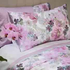 Постельный комплект Fazzini monet семейный 145х200 см white/rosa