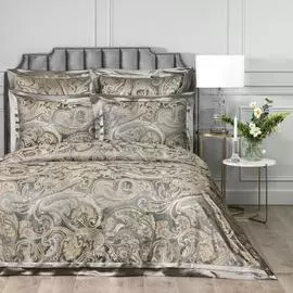 Постельный комплект Togas Лоренцо серый/золотой Евро