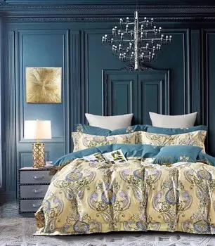 Постельный комплект Wonne Traum стандарт Simone mustard Семейный