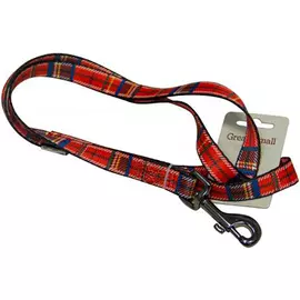 Поводок для собак GREAT&amp;SMALL 20х1200мм Красная шотландка