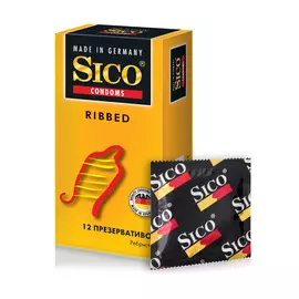 Презервативы SICO Ribbed ребристые 12 шт