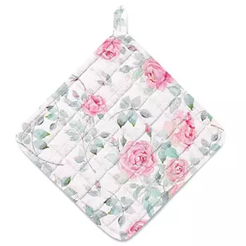 Прихватка Лён Наш Плетистая роза 20х20 см