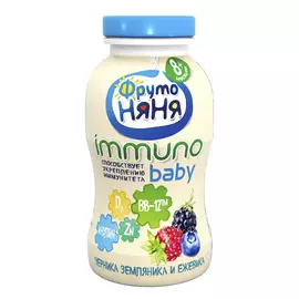 Продукт кисломолочный ФрутоНяня Иммуно Бэби черника-земляника-ежевика 100 г