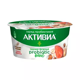 Продукт творожно-йогуртный Активиа Probiotic Bowl Клубника микс орехи 135 г