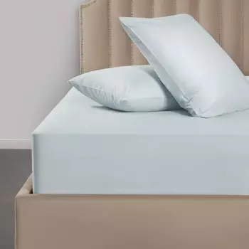 Простыня на резинке Dome Лорено голубой 200х200+25 см