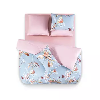 Простыня на резинке Estia Этери розовая 180х200+25 см