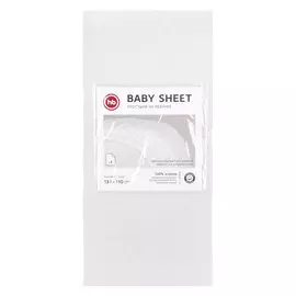 Простыня на резинке Happy Baby white 100х70 см