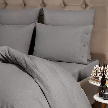 Простыня на резинке Prime Prive Смоген 180х200+30 темно-серый