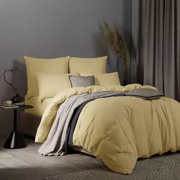 Простыня на резинке Sleepix Юко бежевый 90х200+25 см