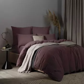 Простыня на резинке Sleepix Юко сиреневый 120х200+25 см