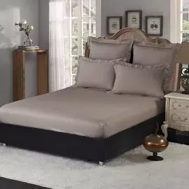 Простыня на резинке Sofi de Marko Марми 180х200 кофе