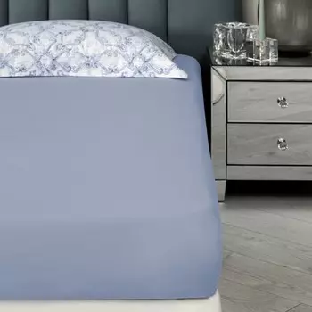 Простыня на резинке Togas Блюнари синий 160х200+35 см