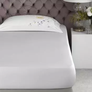 Простыня на резинке Togas Флер сиреневая 180х200+35 см