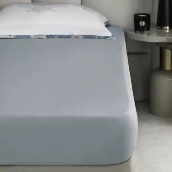 Простыня на резинке Togas Эрико серо-голубая 200x200+35 см