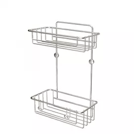 Прямая полка Teknotel глянцево-серебряная 25х12,5х37 см (ES095SSS)