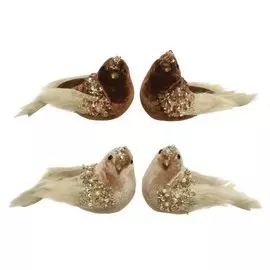 Птичка декор Kaemingk на клипсе 12х7 см в ассортименте