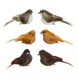 Птичка декор Kaemingk на клипсе 2 шт 4x9x4 см