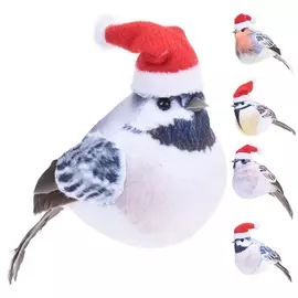 Птичка декор на клипсе Koopman NY 125х55х75 мм в ассортименте