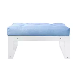 Пуф AS Алекс 81x75x43 белый/голубой