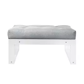 Пуф AS Алекс 81x75x43 белый/серый