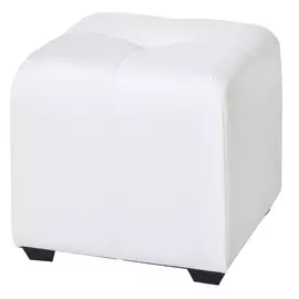 Пуф Dreambag Николь белая экокожа 40х40х40