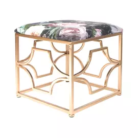 Пуф Glasar 34x34x34 см серо-розовый