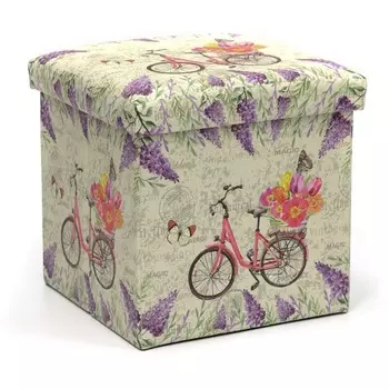Пуф Glasar для хранения складной велосипед 32х32х32 см